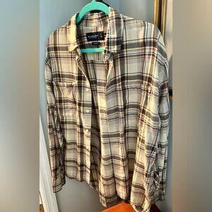 Abercrombie & Fitch Unisex A&F Collection Relaxed, Long Sleeve Shirt Size Large